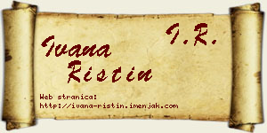 Ivana Ristin vizit kartica